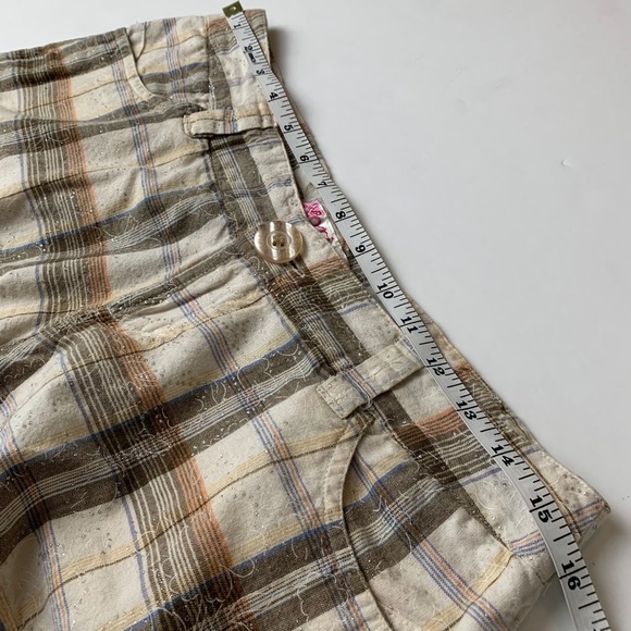 Nori Juniors Gray/Tan Plaid Shorts 100% Cotton - Picture 8 of 12